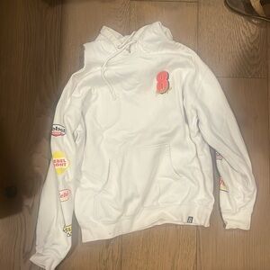 Rebel Eight white hoodie, size M